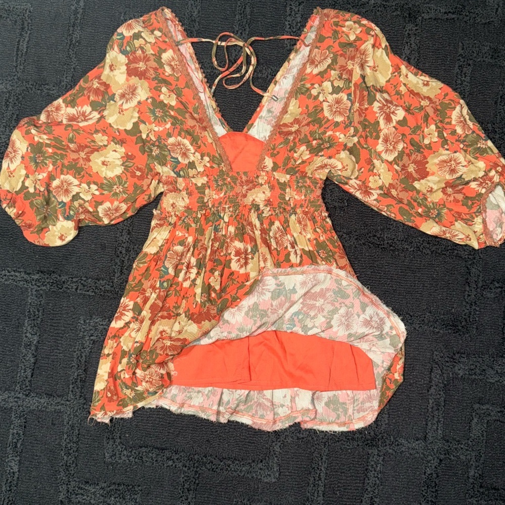 *NWOT* Free People Sweet Dreams Printed Mini Dress - Picture 5 of 6